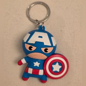 Captain America Blue Kids Keychain Toy - Marvel Style